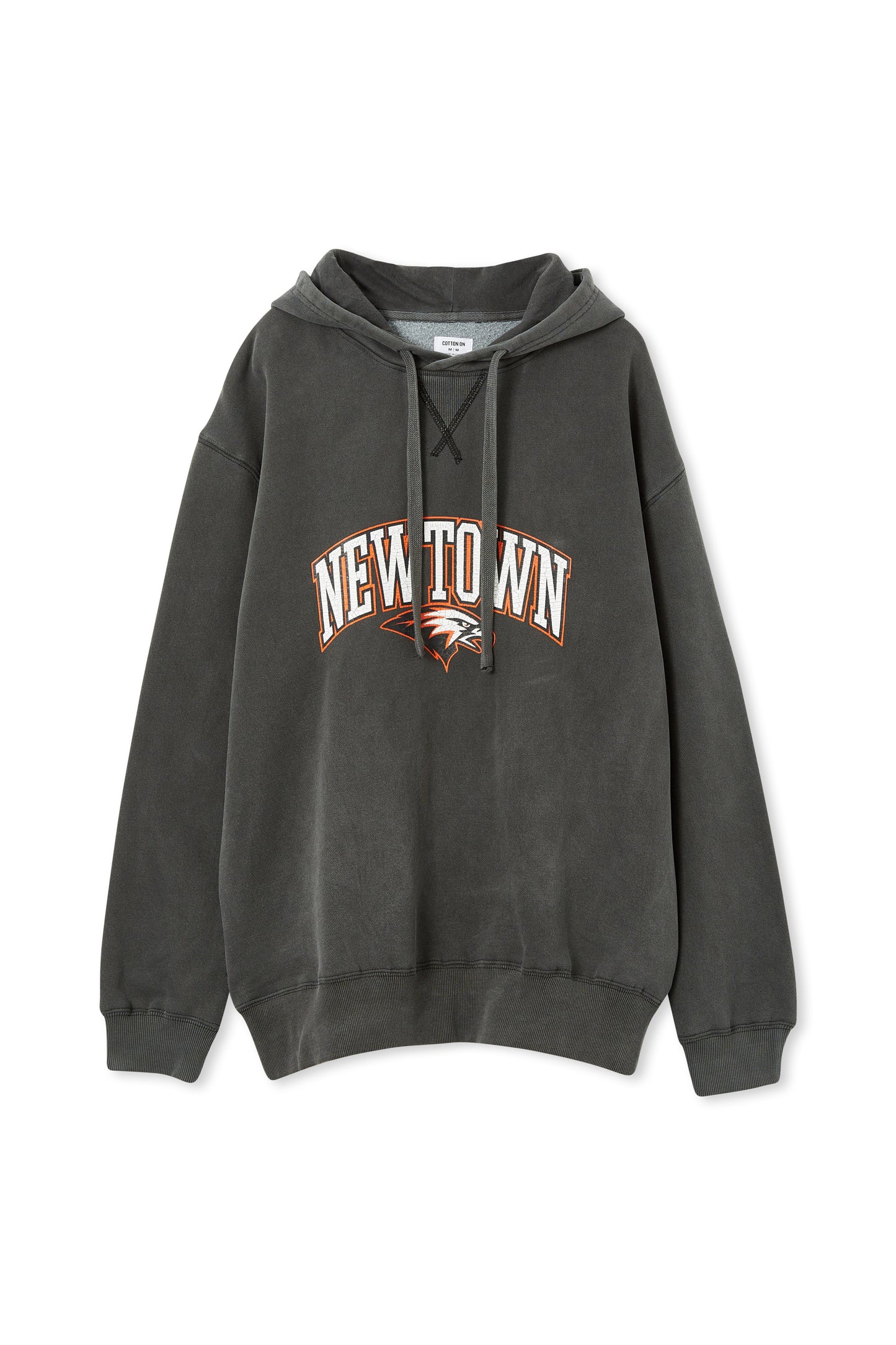 HOODIE NEWTOWN - FADED BLACK no POCKET