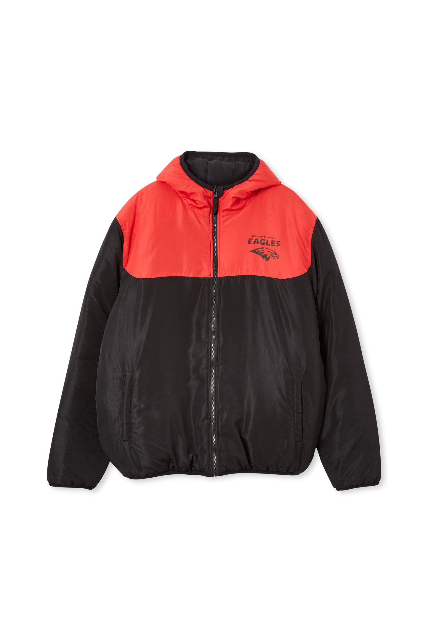 PUFFER JACKET BLACK/RED REVERSIBLE